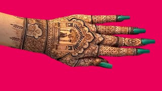 mehndi design indain style heavy couple style mehndi design with unique borders and lines [upl. by Aneeled]