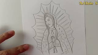 COME DISEGNARE LA VERGINE DI GUADALUPE [upl. by Ethelind]