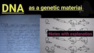 DNA as a genetic material notes with explanation biology zoology neet bsczoology vbu bmku [upl. by Einnek]