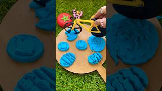 Kinetic sand with little fingers42💚💙💛❤️foryou relaxing satisfying [upl. by Suivat15]