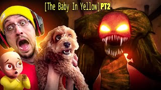 Baby in Yellow scares my Golden Doodle Puppy Pickmans Madness Escape FGTeeV x White Rabbit [upl. by Salokin648]