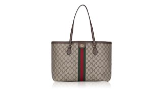 Gucci GG Supreme Ophidia Medium Tote Beige Ebony [upl. by Adiaz]