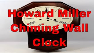 Howard Miller Chiming Wall Clock  PineHog [upl. by Nylekoorb]