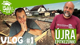 Újra építkezünk Vlog 1  Green Cottage DIY [upl. by Neik450]