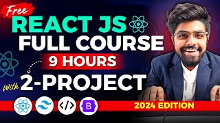 REACT JS Full Course for Beginners with Website Project FREE  2024 Edition [upl. by Zendah]