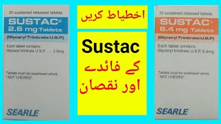 Sustac Glyceryl Trinitrate Drug Information Cardnit tablet uses Hindi or Urdu nitroglycerin [upl. by Daggna]