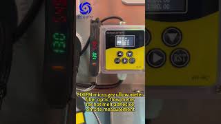 CIXIFM micro gear flow meter fiber optic flow sensor for hot melt adhesive onsite measurement [upl. by Sidran]