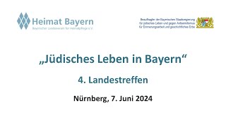 3 Landestreffen „Jüdisches Leben in Bayern“ [upl. by Jadwiga201]