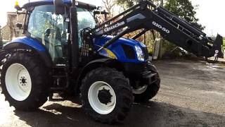 New Holland T6010 Delta cw Quicke Q1050 loader [upl. by Nahtnahoj562]