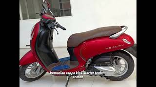 Honda Scoopy Terbaru 2024 tipe Stylish Warna Merah Doff Mantab [upl. by Cutlip465]