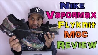 Nike Air Vapormax Flyknit MocLaceless quotBlack Rainbowquot [upl. by Tine668]