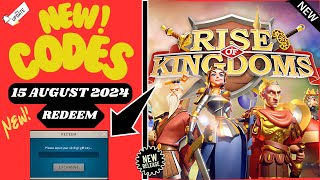 🌠 UPDATE🌠 RISE OF KINGDOMS CODES 15AUGUST 2024  RISE OF KINGDOMS REDEEM CODES 2024  CODE ROK [upl. by Eatnohs]