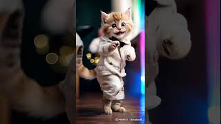 Baby dance  cutest cat dance horn track remix cat cute kitty [upl. by Rehpotsirahc]