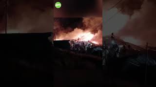 Se incendia bodega de tubería a metros de la carretera SilaoLeón fuego comenzó en un pastizal [upl. by Perreault]