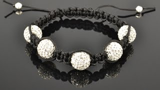 Shamballa Style Bracelet Tutorial [upl. by Launcelot]