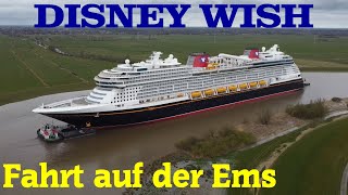 Spektakuläre EmsÜberführung DISNEY WISH ab Meyerwerft Papenburg am 30032022 [upl. by Dralliw]