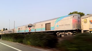 Amtrak 11 Coast Starlight with Comet Cars and Two NPCUs 62724 [upl. by Kenaz]