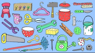 Deutsch lernen 75 Haushaltsgegenstände – 75 household items  German for beginners [upl. by Dnalkrik]