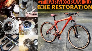 Restoration  GT KARAKORAM 30 95 NO REPAINT BIKE RESTORATION amp OVERHAUL  TIPS 4K [upl. by Wiebmer]