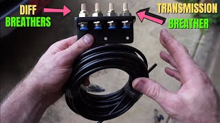 Isuzu MuX amp DmaX  Front and Rear Diff amp Transmission Breather DIY Install [upl. by Siskind105]