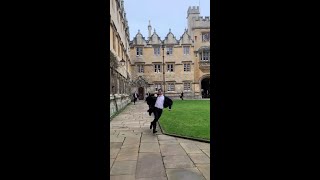 Oriel College  Pancake race 2023 [upl. by Oilejor383]