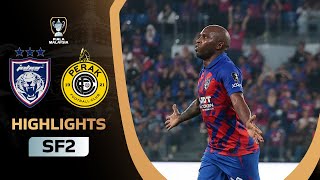 Johor Darul Tazim 81 Perak FC  PM SF2  Highlights Piala Malaysia 2023 [upl. by Ronile]