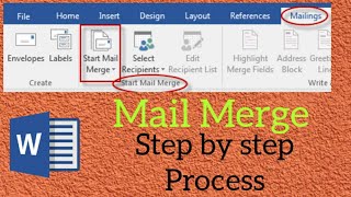 Mail Merge in MS Wordstep by step processhow to create Mail Marge document in ms word [upl. by Alitha]