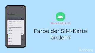 Farbe der SIMKarte ändern Android 15 [upl. by Houston]