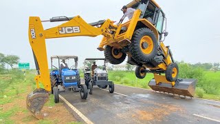 WASHING MY TRACTORS  SONALIKA 60 RX  EICHER 485  EICHER 242 WITH JCB 3DX ECO USING SPAY PUMP [upl. by Atirahs]