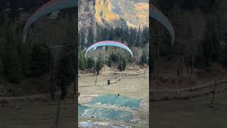 Paragliding in manali paraglidinginmanali paraglidinglove paraglidinglife [upl. by Yanat413]