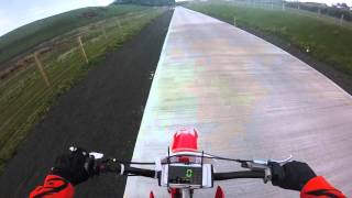 Welsh pit bike race 160 top speed run [upl. by Kletter]