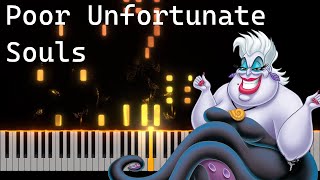 Poor Unfortunate Souls Little Mermaid  Piano Tutorial NivekPiano [upl. by Ardek]