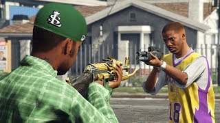 GTA 5  Gang Missions Grove vs Ballas vs Vagos vs Police [upl. by Chemush]