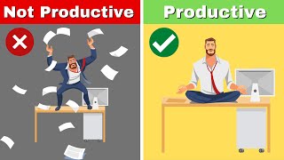 How to Be More PRODUCTIVE at Work 9 Productivity Habits [upl. by Ahsirk130]