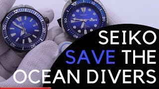 Seiko Save the Ocean Turtle SRPC91 amp Samurai SRPC93 Collection  New 2018 Dive Watch Releases [upl. by Boffa]