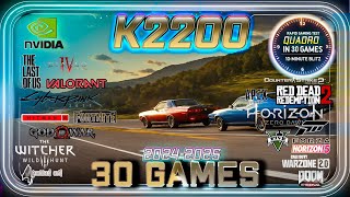 🟢NVIDIA Quadro K2200 Gaming Test in 30 GAMES  20242025 [upl. by Gabbie]