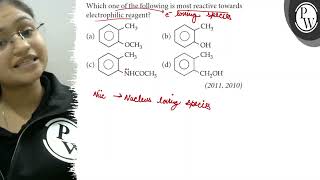 Which one of the following is most reactive towards electrophilic r [upl. by Allicirp]