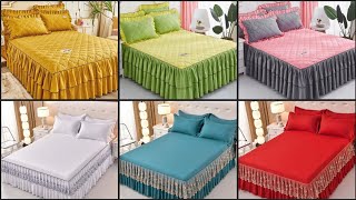 Lace Ruffle Bed Skirt Lace 3 Set Non Slip Mattress Cover Princess Style Non Pilling Bed Room Cover [upl. by Dlarej]