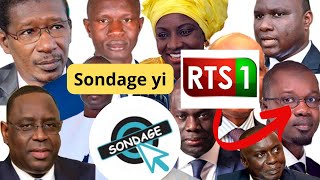 Troisième sondage des candidats à l’élection législatives de la RTS sonko et tahirou sarr  bart… [upl. by Aneeram]