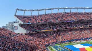 Broncos National Anthem and Jet Fly over Broncos Raiders [upl. by Ronel595]