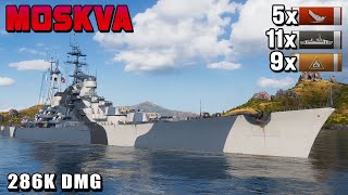 Captain Kuznetsovs Moskva A Winning Combination in World of Warships [upl. by Cyrie]