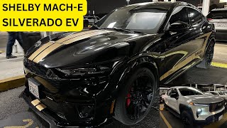 NEW EVs SHELBY MACHE GT and CHEVROLET SILVERADO EV PICKUP TRUCK at HERTZ LAX [upl. by Mcginnis]