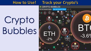 Crypto Bubbles  How to Use Track your Cryptos CryptoBubblesNet [upl. by Teplica489]