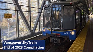 Vancouver SkyTrain  End of 2023 Mega Compilation [upl. by Etiuqram968]