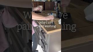 Why I love paint washing Details below 👇 paintwash furnitureflip paintedfurniture diy [upl. by Anyad]