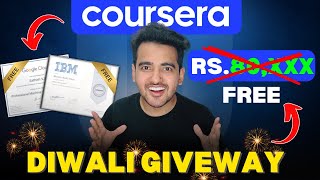 Free Coursera Courses Plus Subscription  Diwali Giveaway  Big Announcement for Subscribers [upl. by Hoye]