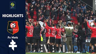 STADE RENNAIS FC  FC METZ 6  1  Highlights  SRFC  FCM  20212022 [upl. by Sedinoel]