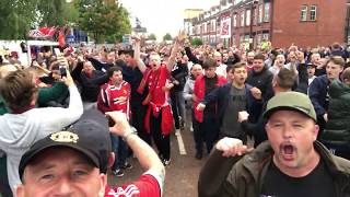 manchester united Toll Gate Reds on the march to old trafford [upl. by Sasha]