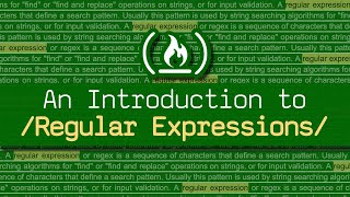 Learn Regular Expressions Regex  Crash Course for Beginners [upl. by Euqinommod]