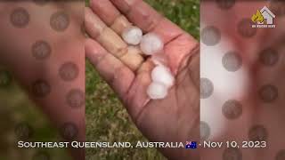 Hail in Toowoomba Queensland Australia on November 10 2023 [upl. by Elfrieda]